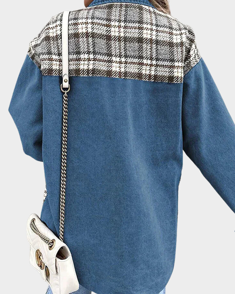 Women's denim jacket with modern chic – Amélie-Green-S-State of Style
