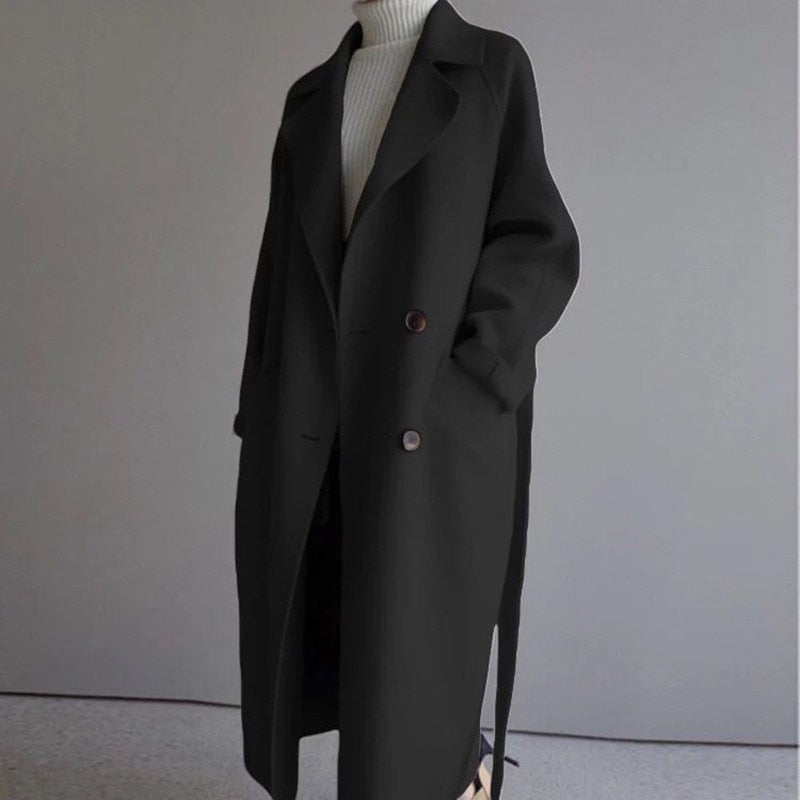 Women's Elegant Trench Coat | Stylish & Comfortable-Black-S-State of Style