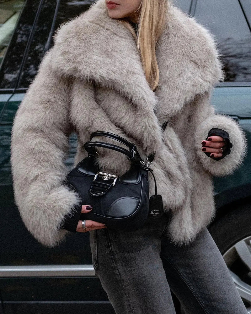 Women's Faux Fur Jacket - Olivia-XS-State of Style