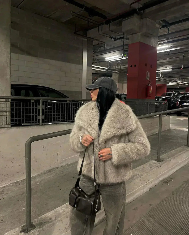 Women's Faux Fur Jacket - Olivia-XS-State of Style