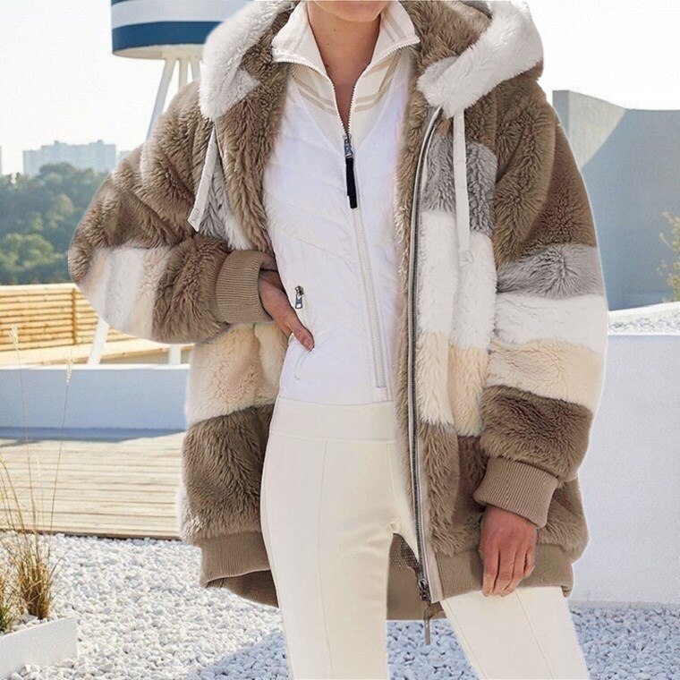 Women's Fleece Jacket | Super Soft & Warm | Full Zip-Khaki-S-State of Style