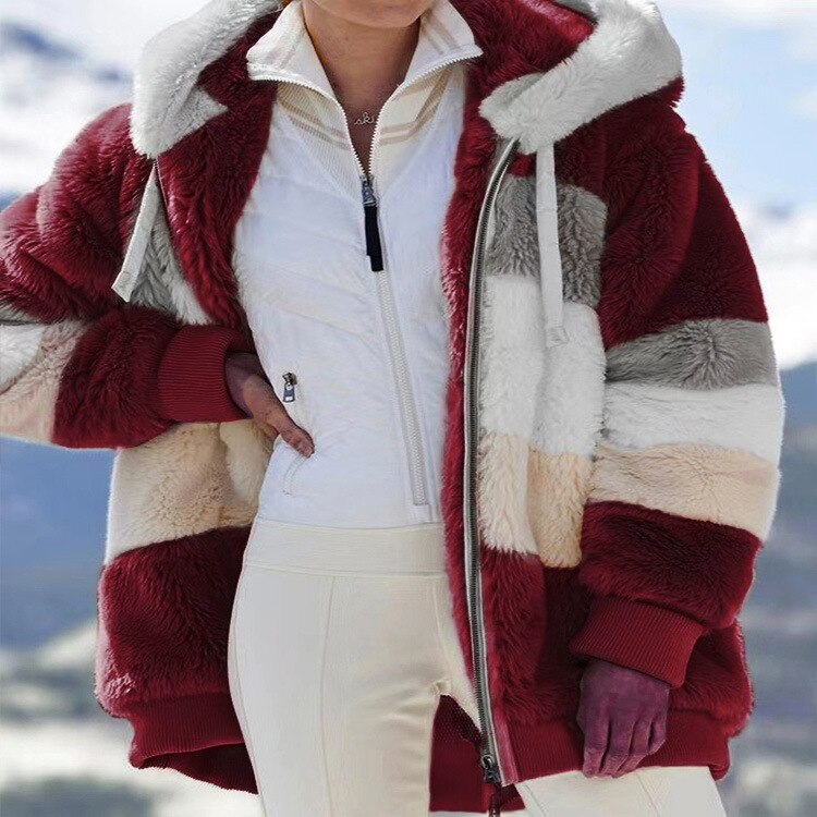 Women's Fleece Jacket | Super Soft & Warm | Full Zip-Wine Red-S-State of Style
