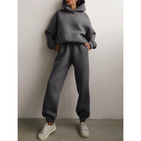 Women's High Waist Jogger Set | Oversized Tracksuit | Comfortable Loungewear-Dark Gray-S-State of Style