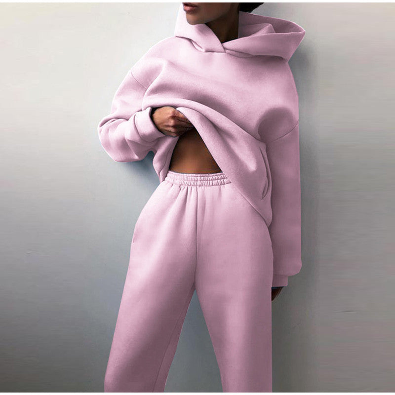 Women's High Waist Jogger Set | Oversized Tracksuit | Comfortable Loungewear-Pink-S-State of Style