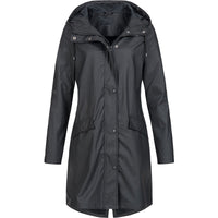 Women's Hooded Raincoat – Aurora-Black-XS-State of Style