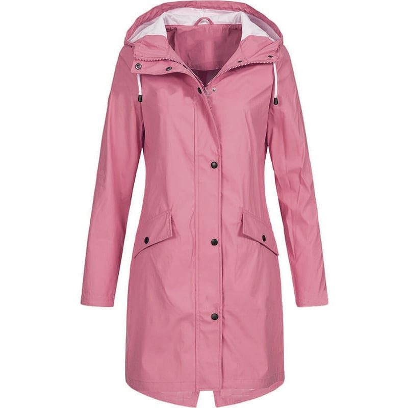 Women's Hooded Raincoat – Aurora-Pink-XS-State of Style