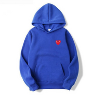 Women's Hoodie with Heart-Shaped Logo - Nina-Blue-S-State of Style