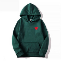 Women's Hoodie with Heart-Shaped Logo - Nina-Green-S-State of Style