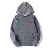 Women's Hoodie with Heart-Shaped Logo - Nina-Grey-S-State of Style