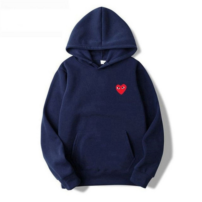 Women's Hoodie with Heart-Shaped Logo - Nina-Navy-S-State of Style