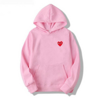 Women's Hoodie with Heart-Shaped Logo - Nina-Pink-S-State of Style