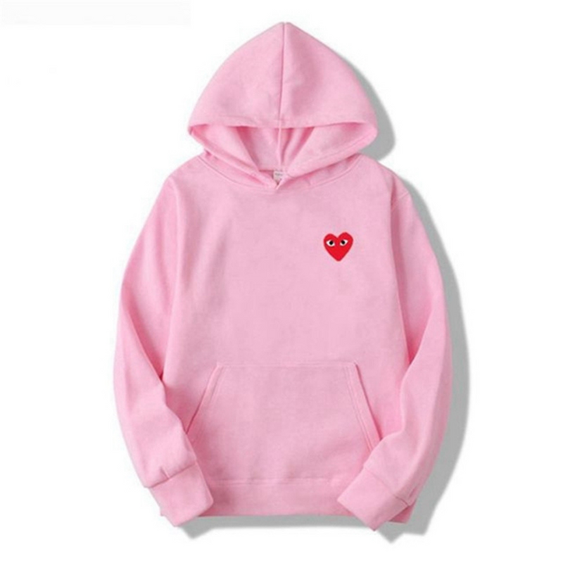 Women's Hoodie with Heart-Shaped Logo - Nina-Pink-S-State of Style