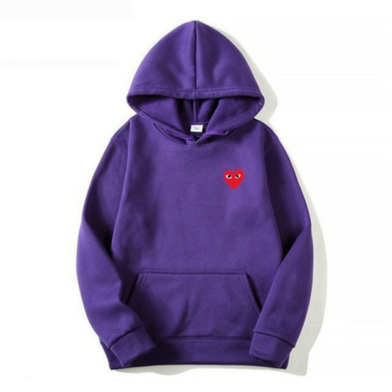 Women's Hoodie with Heart-Shaped Logo - Nina-Purple-S-State of Style