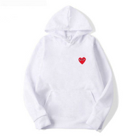 Women's Hoodie with Heart-Shaped Logo - Nina-White-S-State of Style