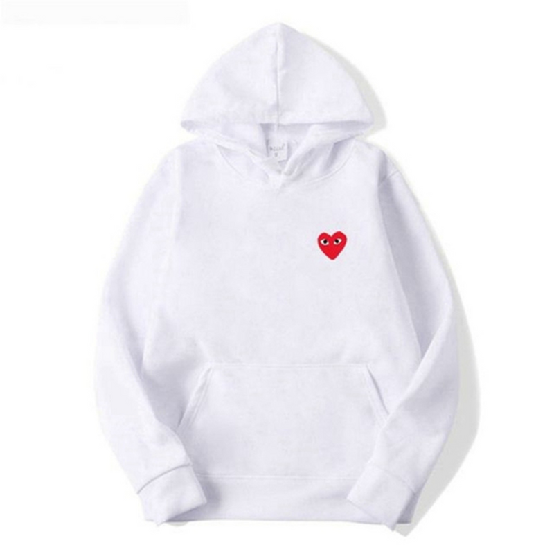 Women's Hoodie with Heart-Shaped Logo - Nina-White-S-State of Style