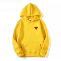 Women's Hoodie with Heart-Shaped Logo - Nina-Yellow-S-State of Style