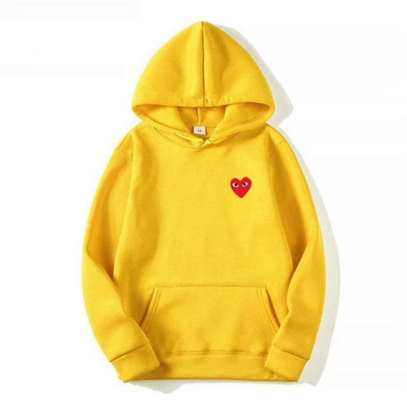 Women's Hoodie with Heart-Shaped Logo - Nina-Yellow-S-State of Style