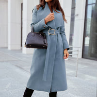 Women's Jacket | Elegant and Warm-Blue/Gray-S-State of Style
