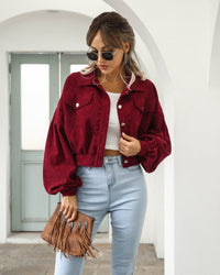 Women's Jacket with Wide Sleeves | Stylish and Comfortable-Burgundian-S-State of Style