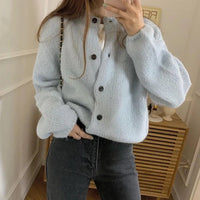 Women's Knitted Cardigan - Nova-White-One-Size-State of Style