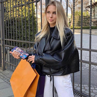 Women's Leather Jacket | Chic and Durable-Beige-S-State of Style
