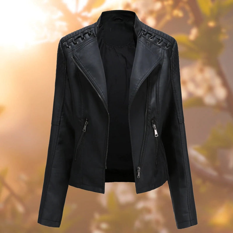 Women's Leather Jacket | Stylish & Durable-Black-S-State of Style