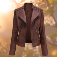 Women's Leather Jacket | Stylish & Durable-Dark Brown-S-State of Style