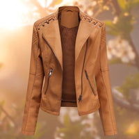 Women's Leather Jacket | Stylish & Durable-Orange-S-State of Style