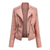 Women's Leather Jacket | Stylish & Durable-Pink-S-State of Style