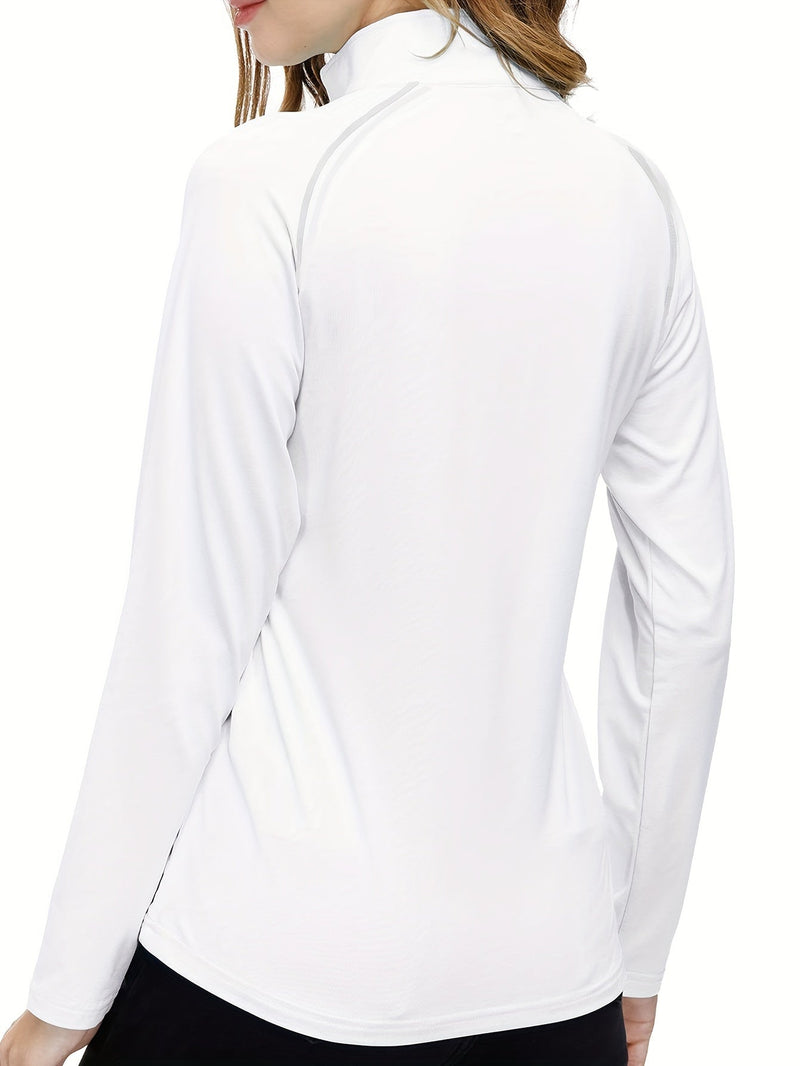 Women's Long Sleeve Sports Shirt - Nadira-Black-S-State of Style