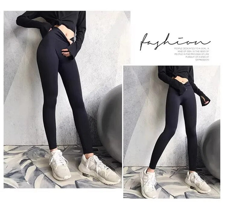 Women's Sports Leggings - Livia-Black-XS-State of Style