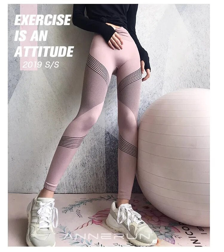 Women's Sports Leggings - Livia-Pink-XS-State of Style