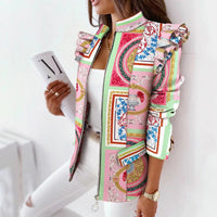 Women's Stylish Dana's Jacket | Trendy and Comfortable-Pink Print-S-State of Style