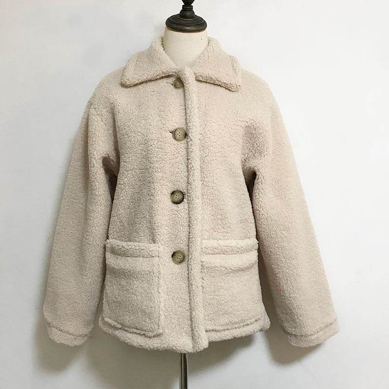 Women's Teddy Jacket | Cosy and Chic-Beige-M-State of Style