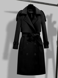 Women's Trench Coat | Stylish and Versatile-Black-M-State of Style