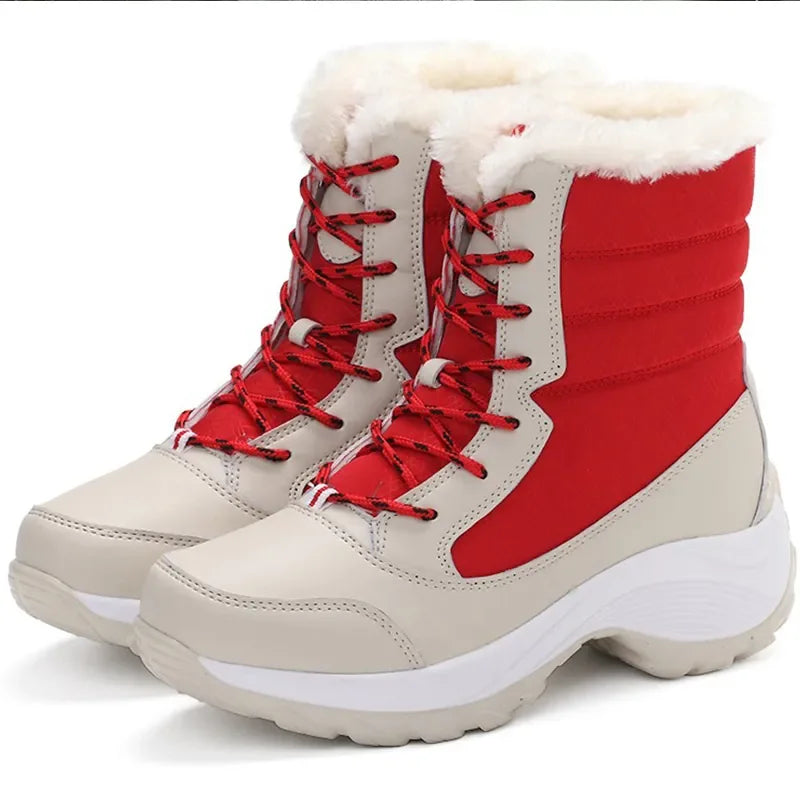 Women's Winter Boots - Talia-Red-4-State of Style