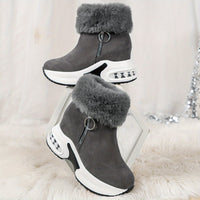Women's Winter Comfort Boots - Elise-Grey-5-State of Style