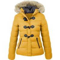 Women's Winter Jacket | Warm with Collar-Gold-S-State of Style