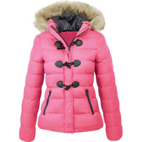 Women's Winter Jacket | Warm with Collar-Pink-S-State of Style