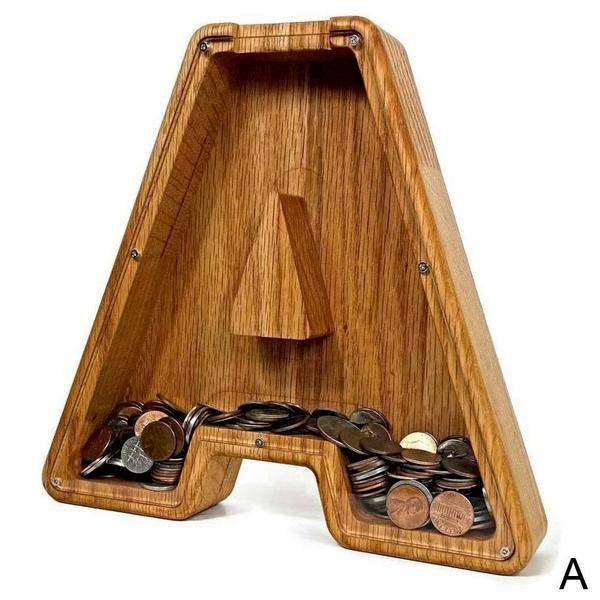 Wooden Alphabet Money Box - LetterSaver-A-State of Style
