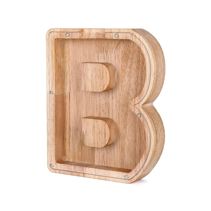 Wooden Alphabet Money Box - LetterSaver-B-State of Style