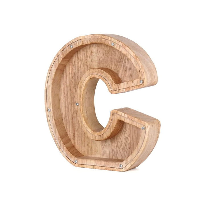 Wooden Alphabet Money Box - LetterSaver-C-State of Style