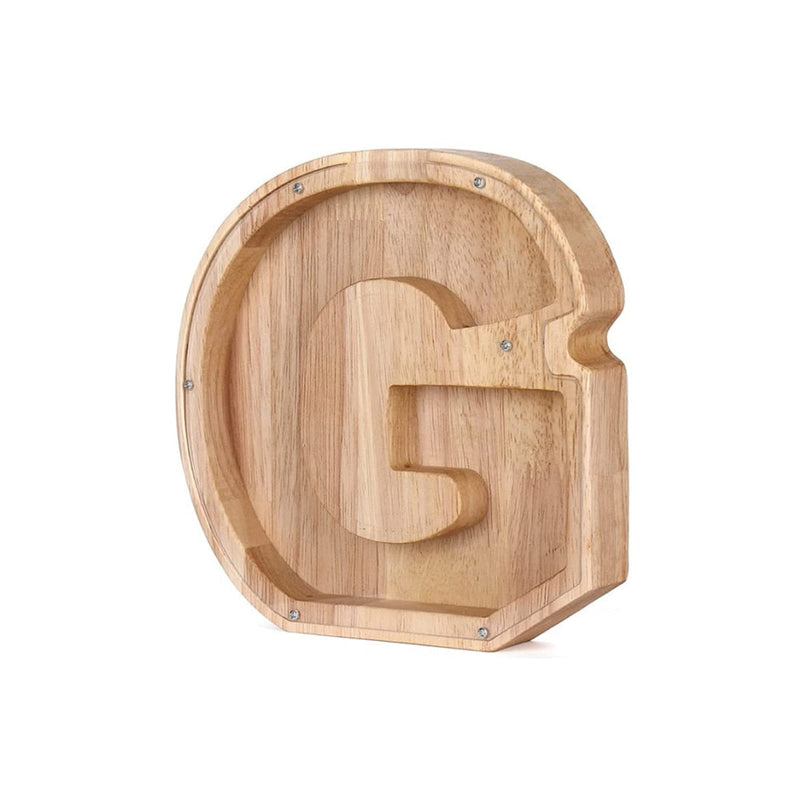 Wooden Alphabet Money Box - LetterSaver-G-State of Style