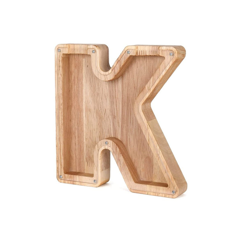 Wooden Alphabet Money Box - LetterSaver-K-State of Style