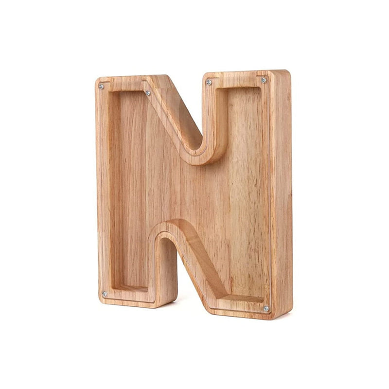 Wooden Alphabet Money Box - LetterSaver-N-State of Style