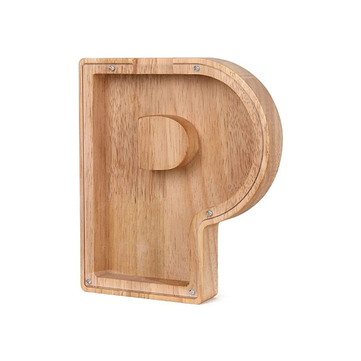 Wooden Alphabet Money Box - LetterSaver-P-State of Style