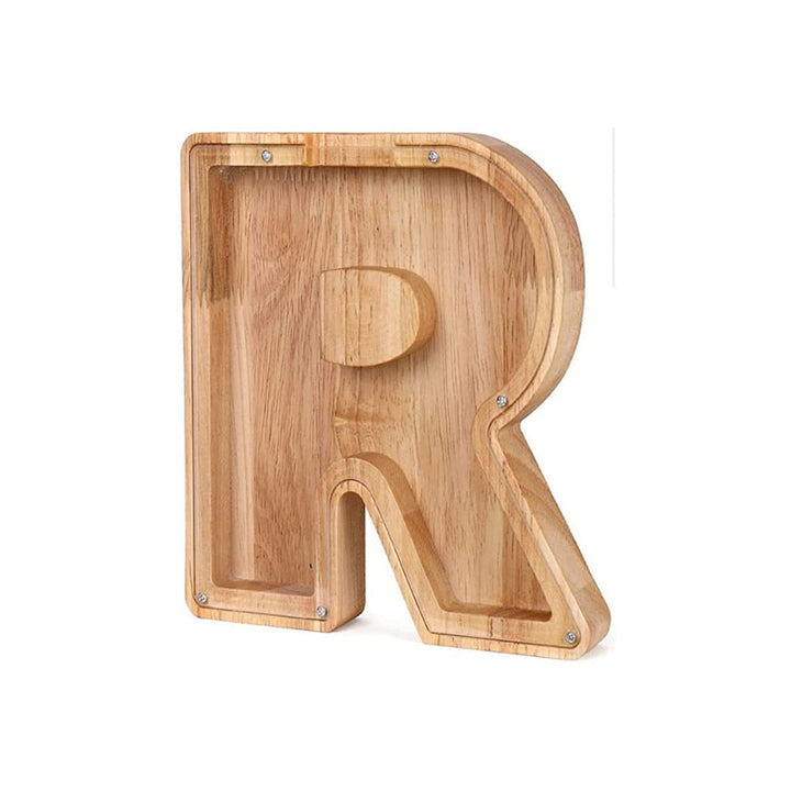 Wooden Alphabet Money Box - LetterSaver-R-State of Style