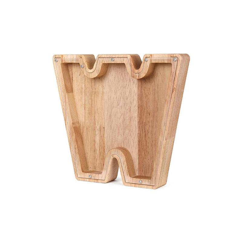Wooden Alphabet Money Box - LetterSaver-W-State of Style