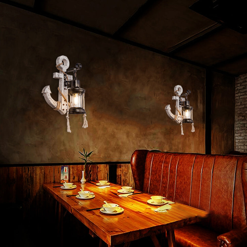 Wooden Anchor LED Wall Lamp – Nautica-A-State of Style