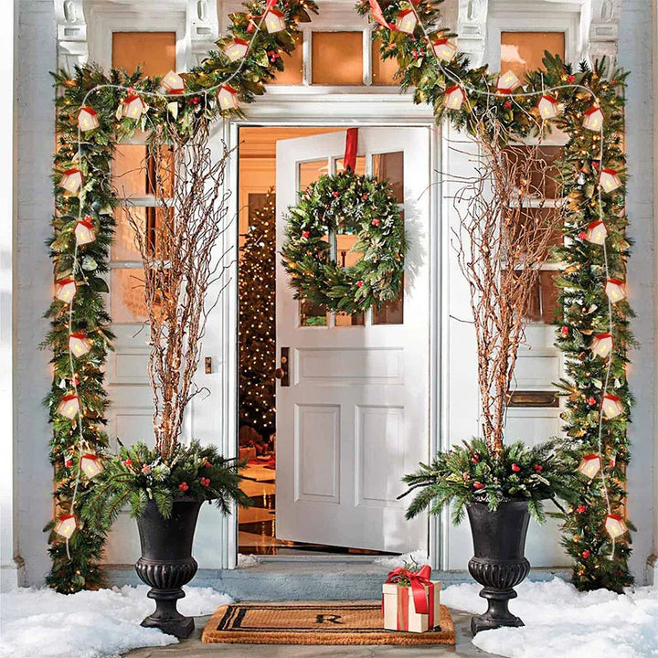 Wooden Christmas Houses with LED Lights - GlowHouse-Red-State of Style